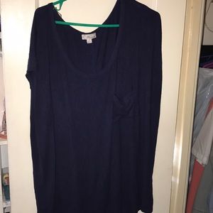 Navy blue pocket tee with buttons size 3x