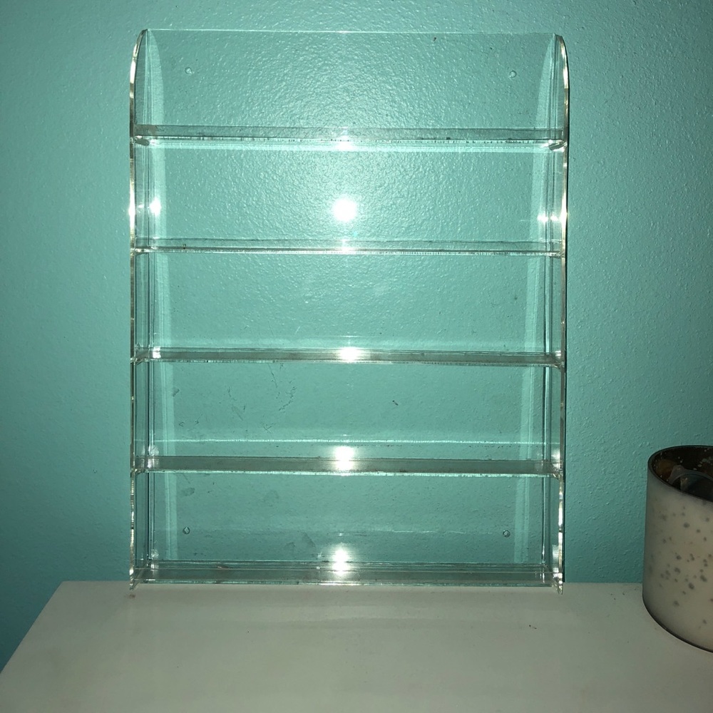 Clear acrylic nail polish rack