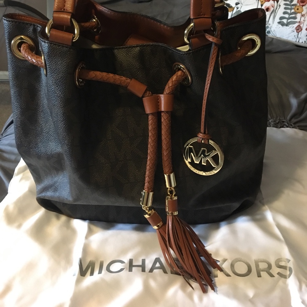 Michael Kors brown signature bag