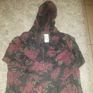 Aeropostale long sleeve full zip hooded shirt