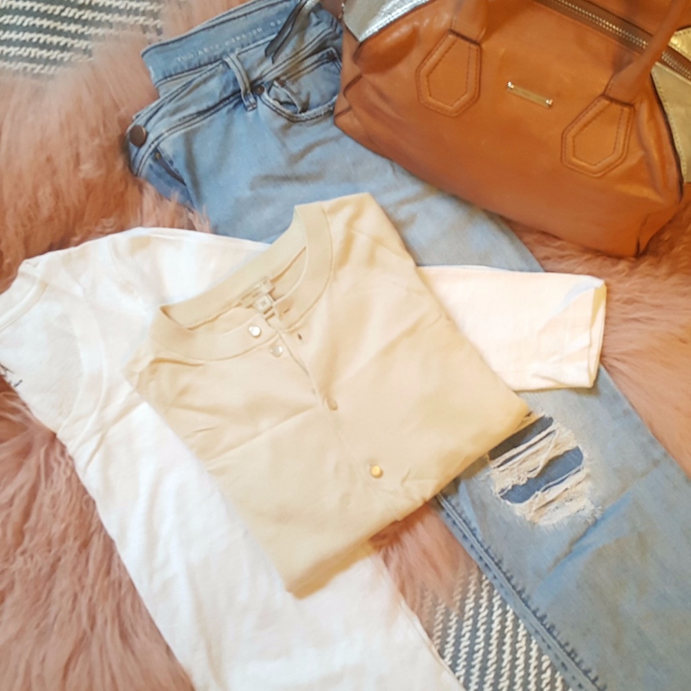 J.Crew Factory Champagne Clare Cardigan