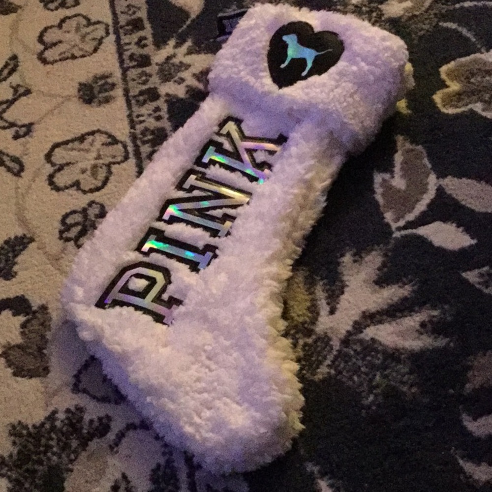 PINK VS FLEECE FUZZY STOCKING, NWOT