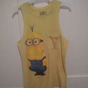 Yellow minions muscle t-shirt