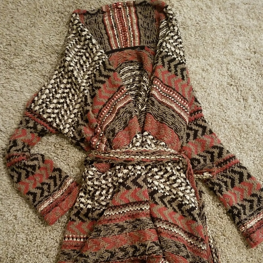 free people sweater duster coat
