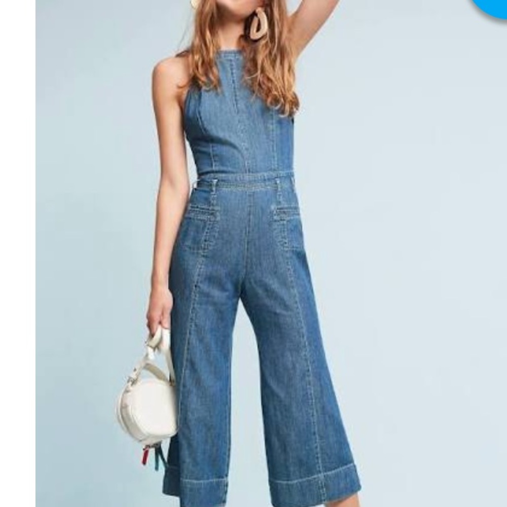 Anthropology denim jumpsuit - Picture 4 of 7