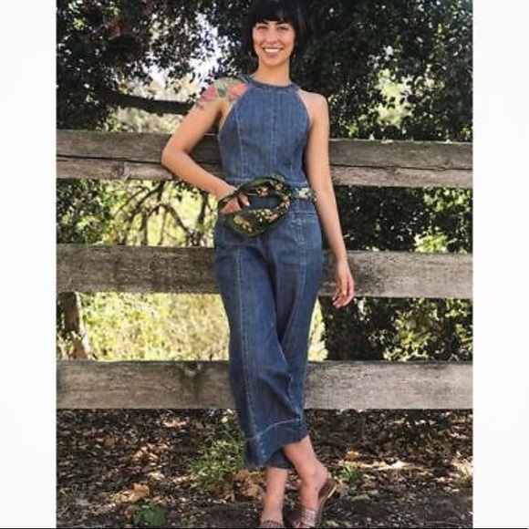 Anthropology denim jumpsuit - Picture 3 of 7