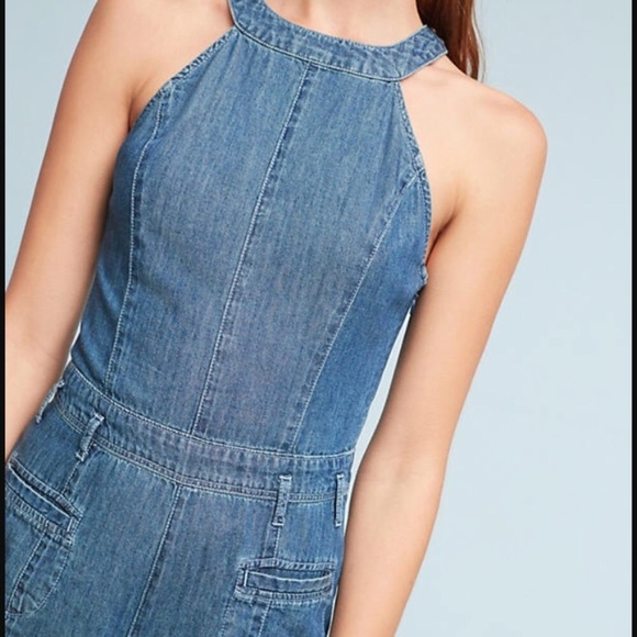 Anthropology denim jumpsuit - Picture 2 of 7