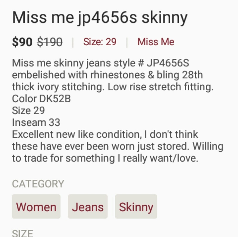 Miss Me sz29