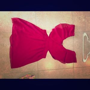 Red dress with zipper