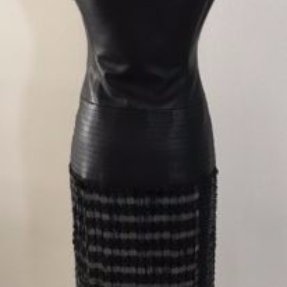 MAX AZRIA COLLECTION RUNWAY GENUINE LEATHER BLACK - Picture 3 of 8