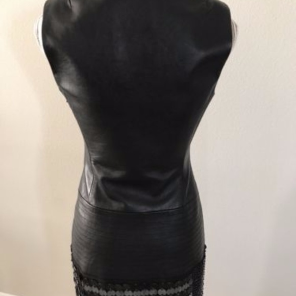 MAX AZRIA COLLECTION RUNWAY GENUINE LEATHER BLACK - Picture 4 of 8