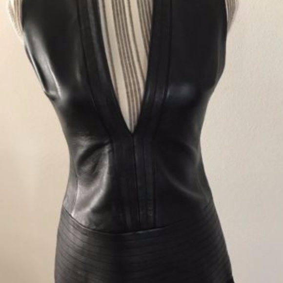 MAX AZRIA COLLECTION RUNWAY GENUINE LEATHER BLACK - Picture 2 of 8