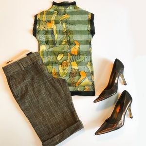 Cache Multi Colored Short Sleeve Top