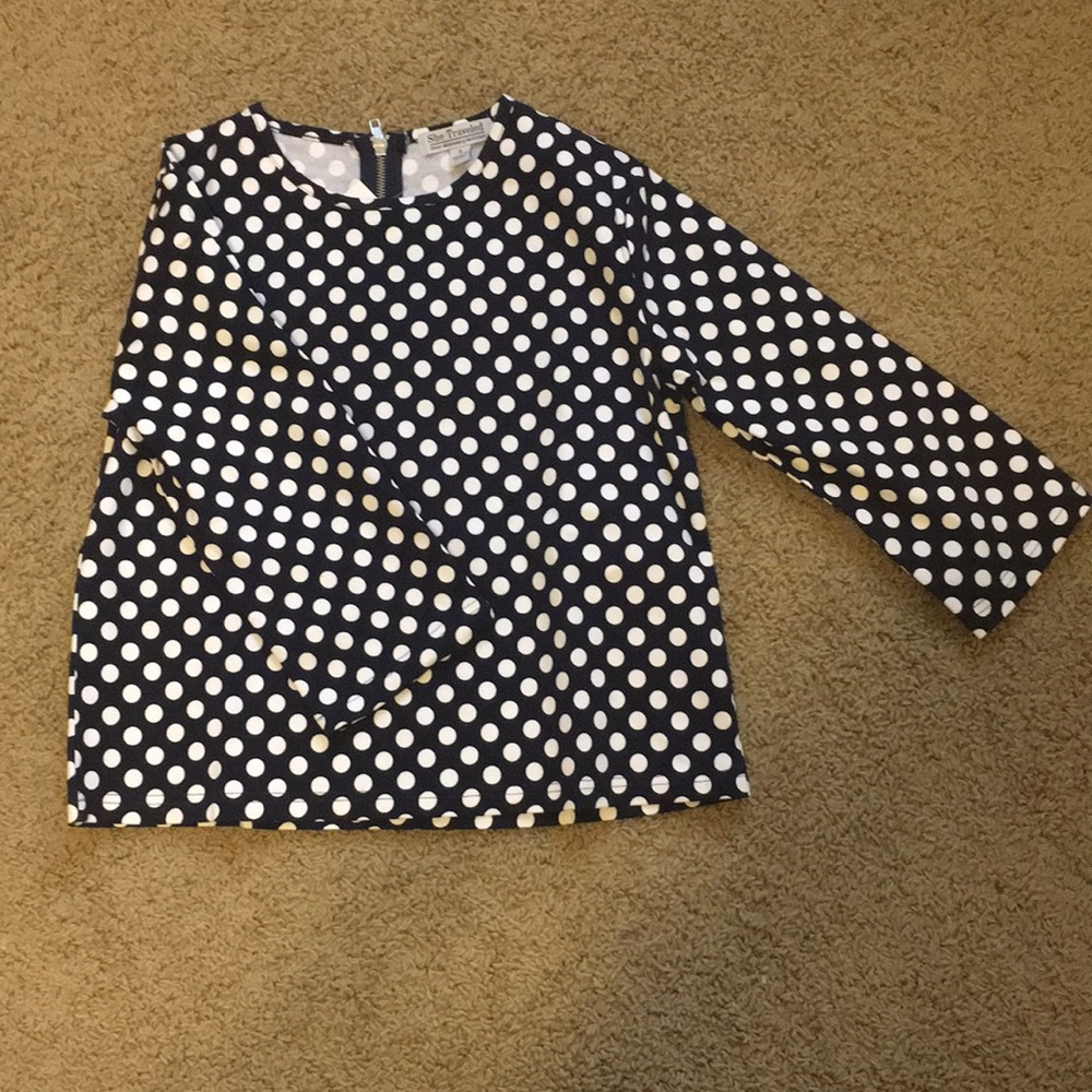 She Traveled Polka Dot Shirt