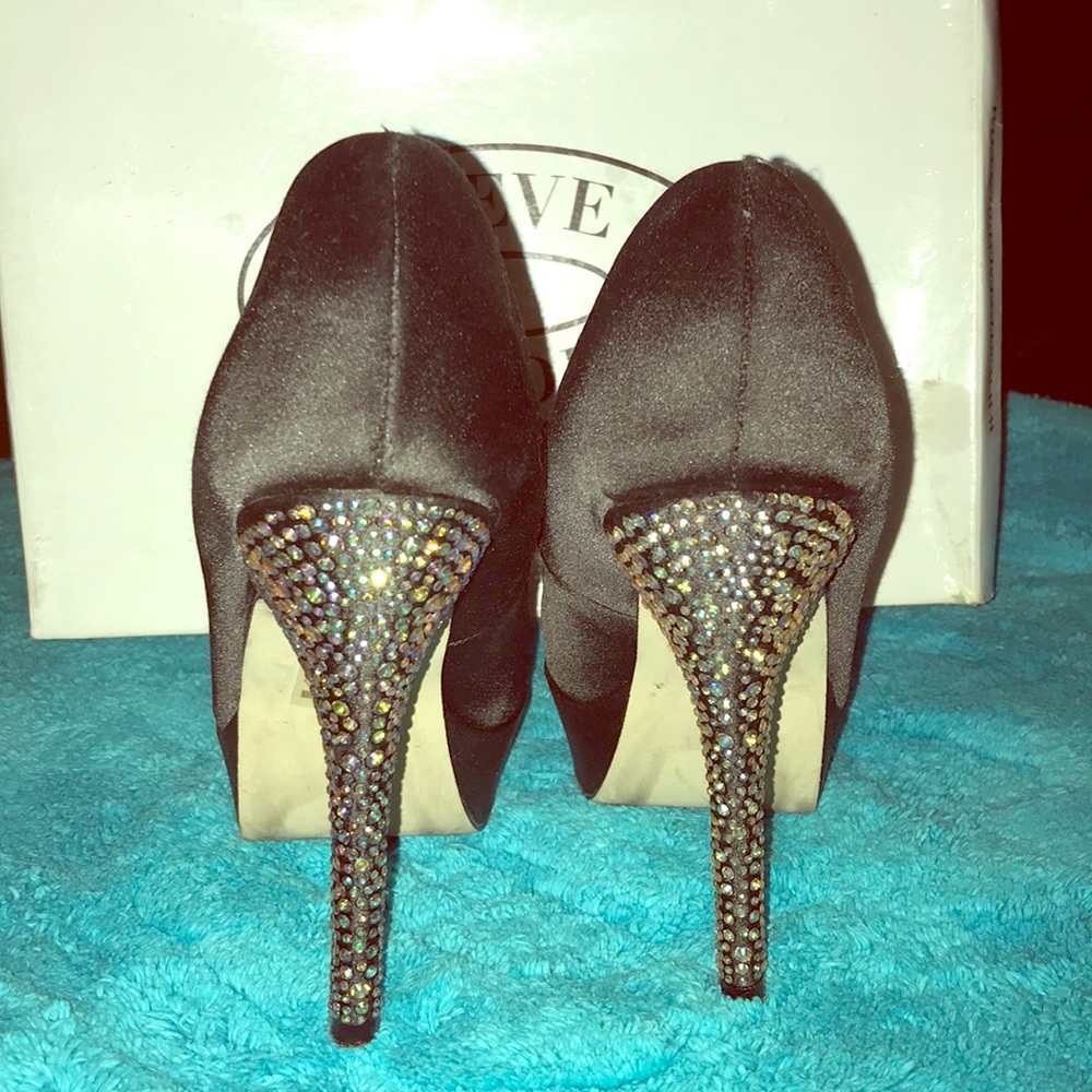 Steve Madden Black Partyy platform Stilettos 8.5