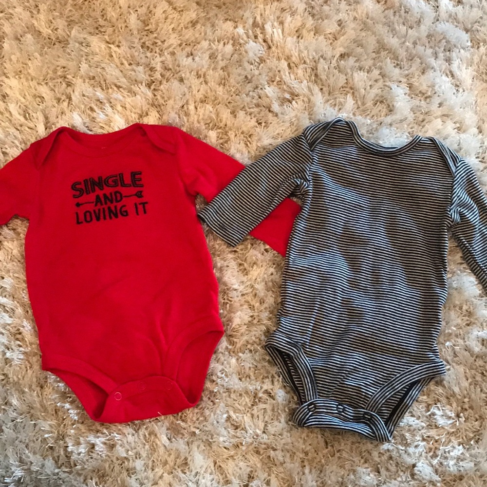 Two Bodysuits- Valentines Day themed