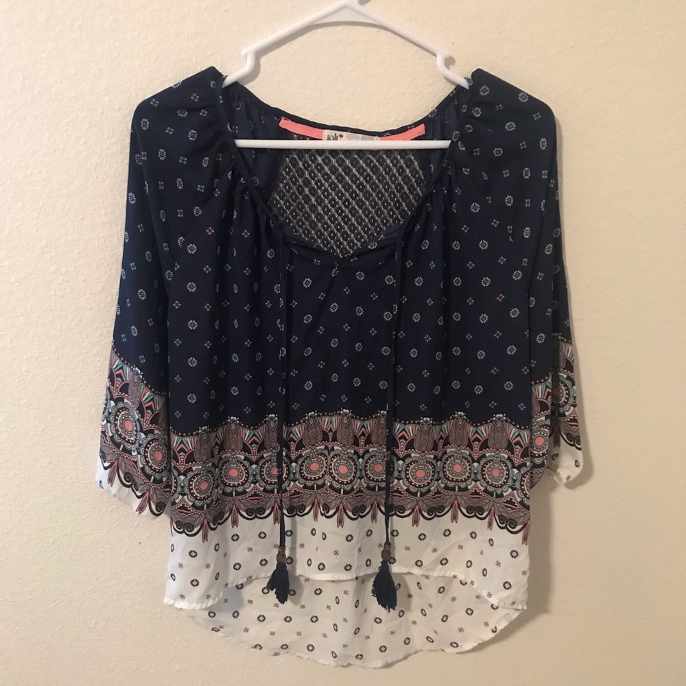 Jolt 3/4 Sleeve chiffon top