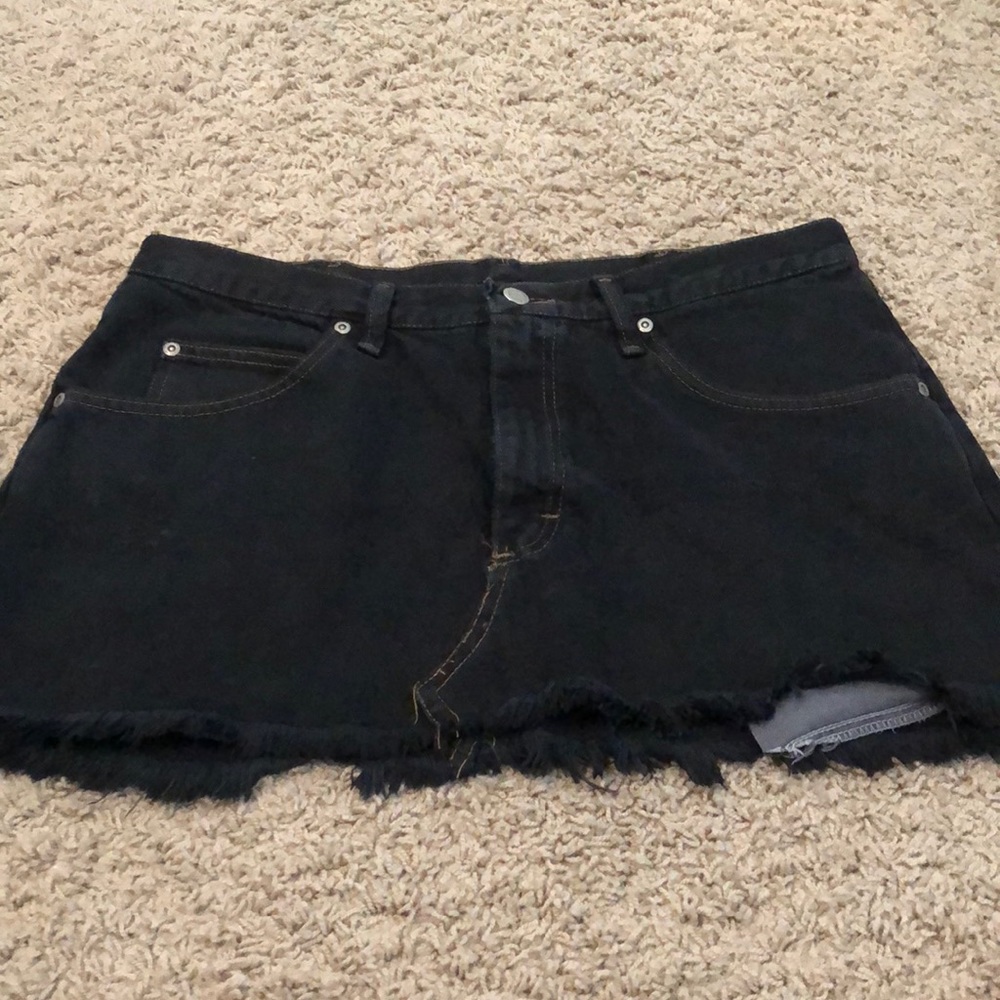 Black Denim Skirt