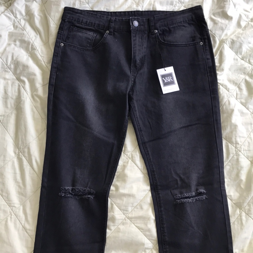 Young and Reckless Black Denim Thrashed Jeans
