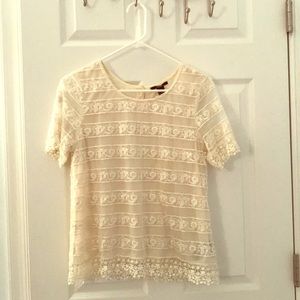 Forever 21 Cream Lace Blouse