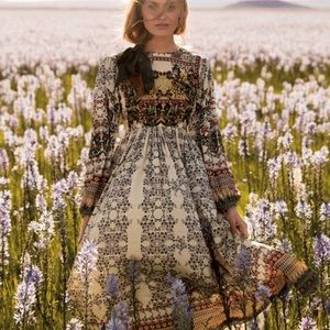 Anthropologie beaded boho dress