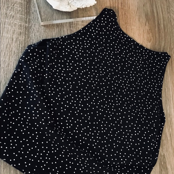 AMERICAN APPAREL| polka dot crop top - Picture 1 of 2