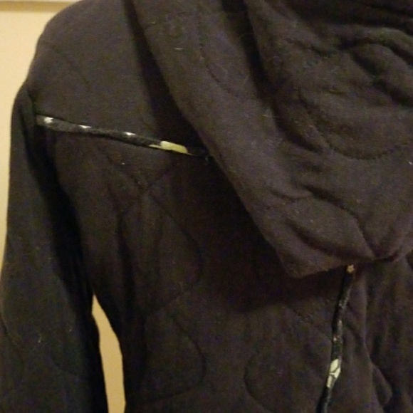 Black Quilted Coat from Anthropologie - Picture 6 of 8