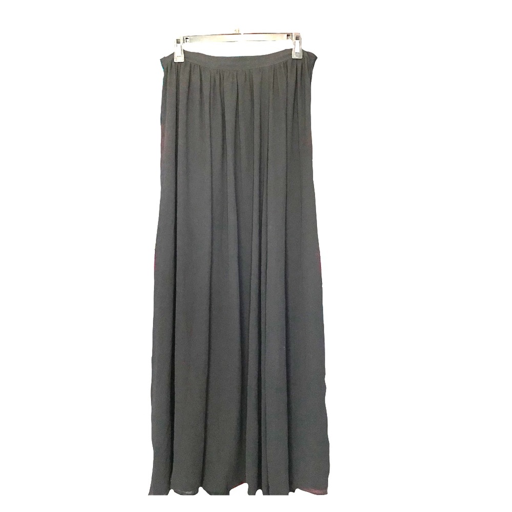 Black airy floor length skirt