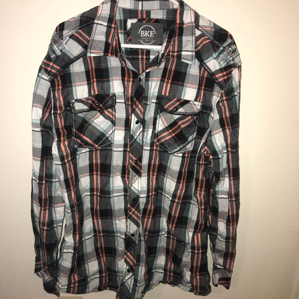BKE snap button down shirt