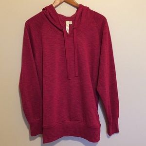 Pink Marled Athletic Hoodie