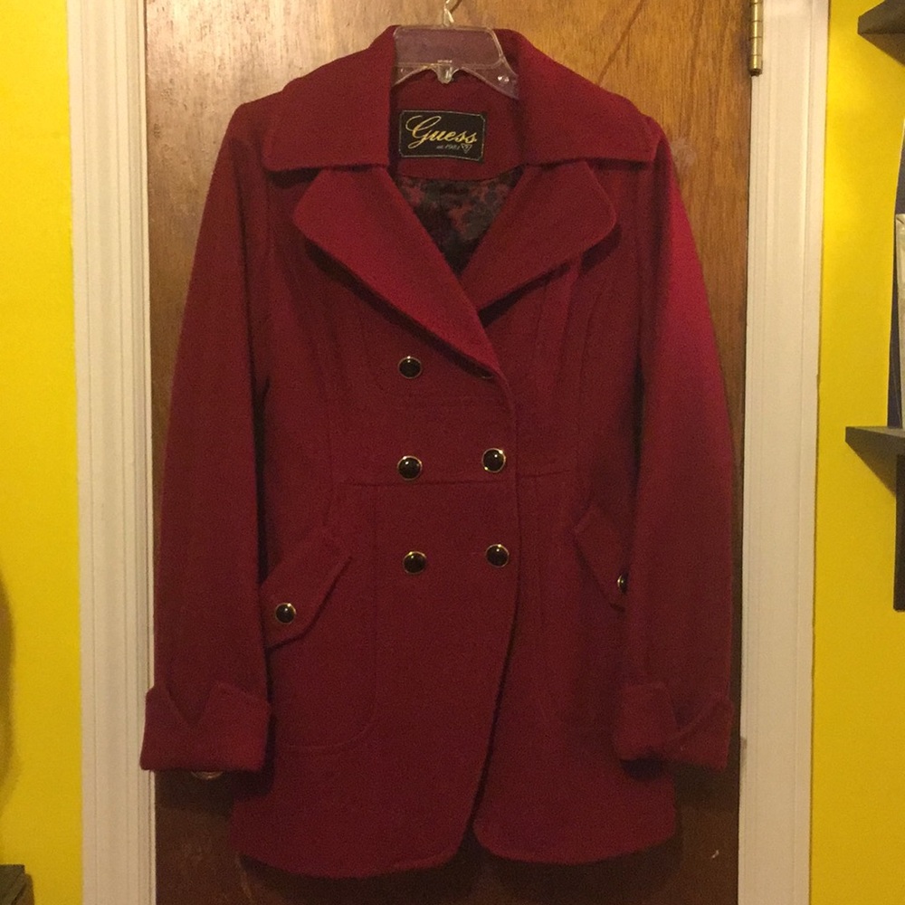 Guess Double-Breasted Peacoat
