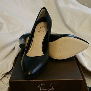 Franco Sarto A-Landry  black leather heels