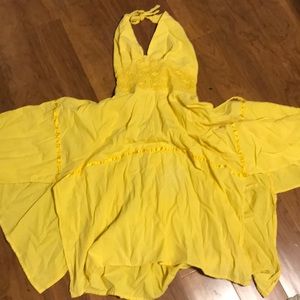 Bright yellow summer dress