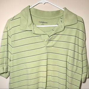 Croft and Barrow Green Striped Polo (L)