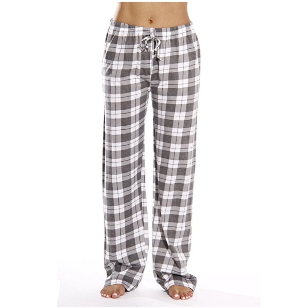 Jersey Women Plaid Pajama Pants / Sleepwear
