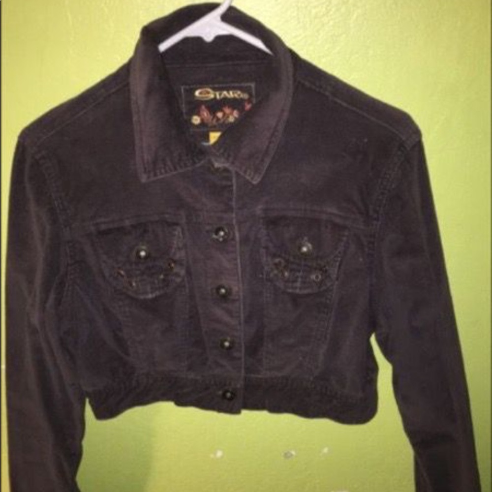 Crop jacket color brown/purplish in great conditio