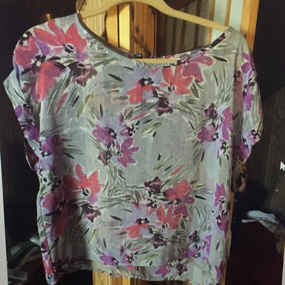 Floral sheer top