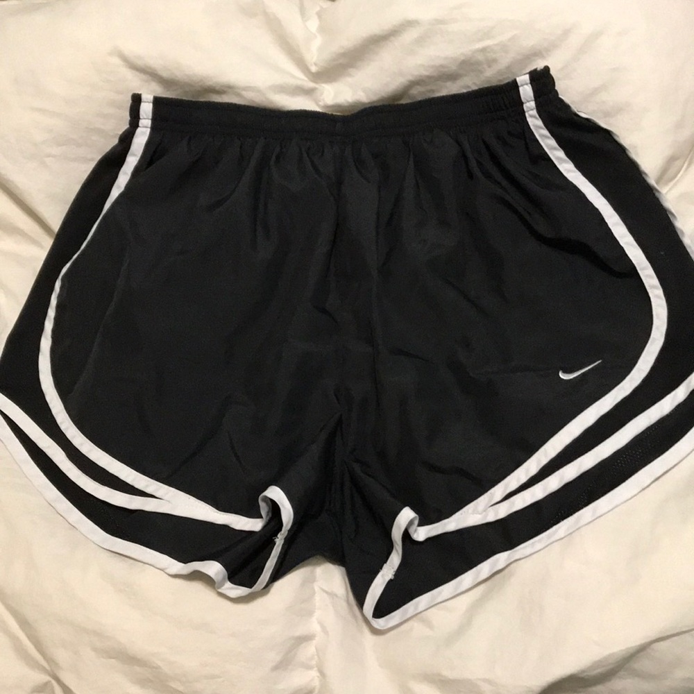 Black Nike Tempo running shorts.