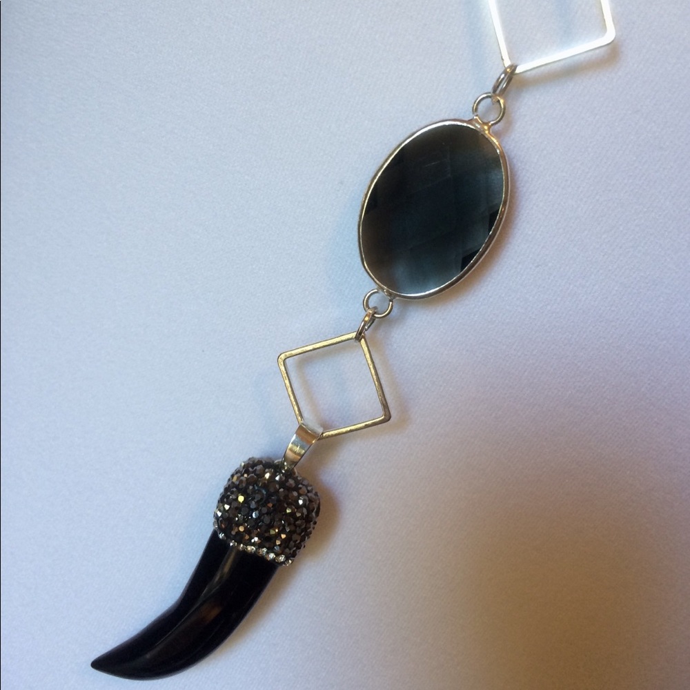 ⚜️Black Horn Y ~ Pendant Necklace⚜️