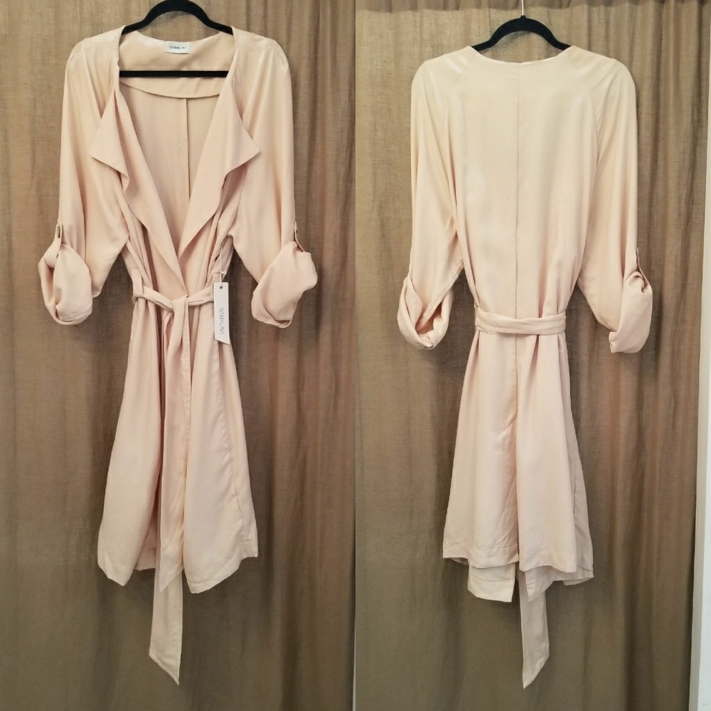 Blush slouchy coat