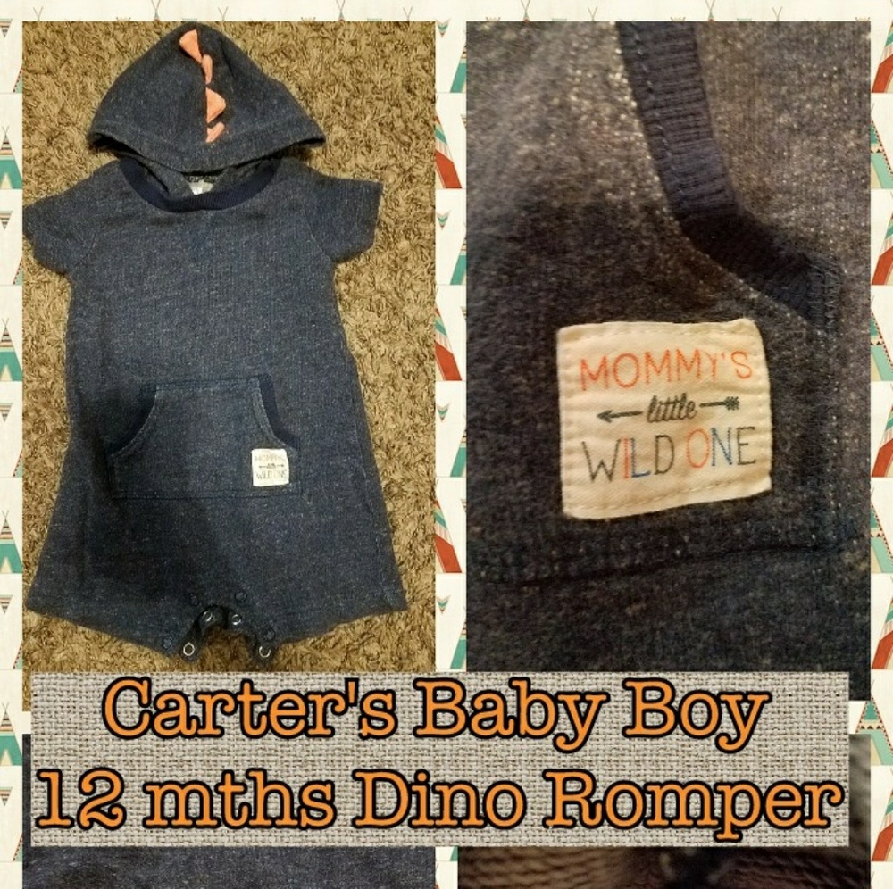 GUC Carter's Baby Boy's 12mths Dino Romper
