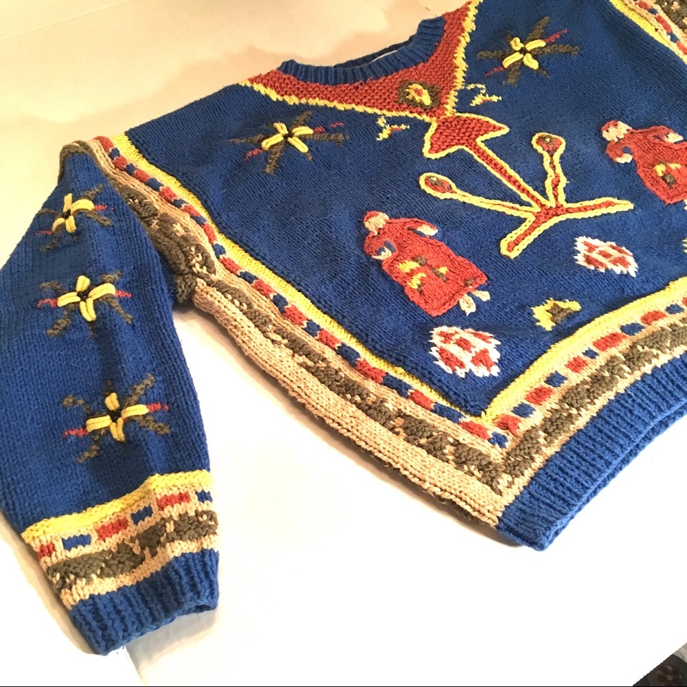 Vintage Chunky Hand Knit Cotton Sweater