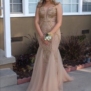 Térani Couture Bronze/ Gold Dress