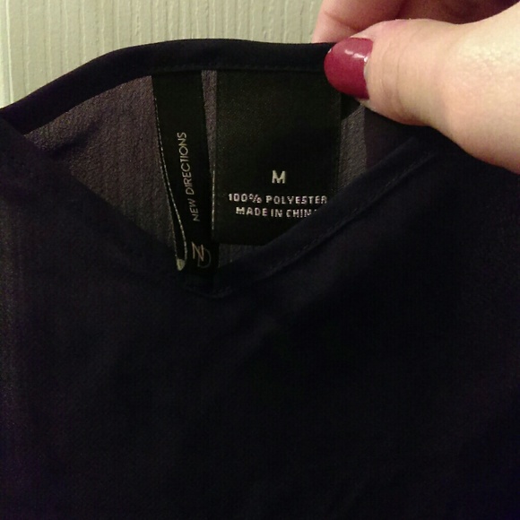 SOLD Sheer Black Top - Picture 2 of 3