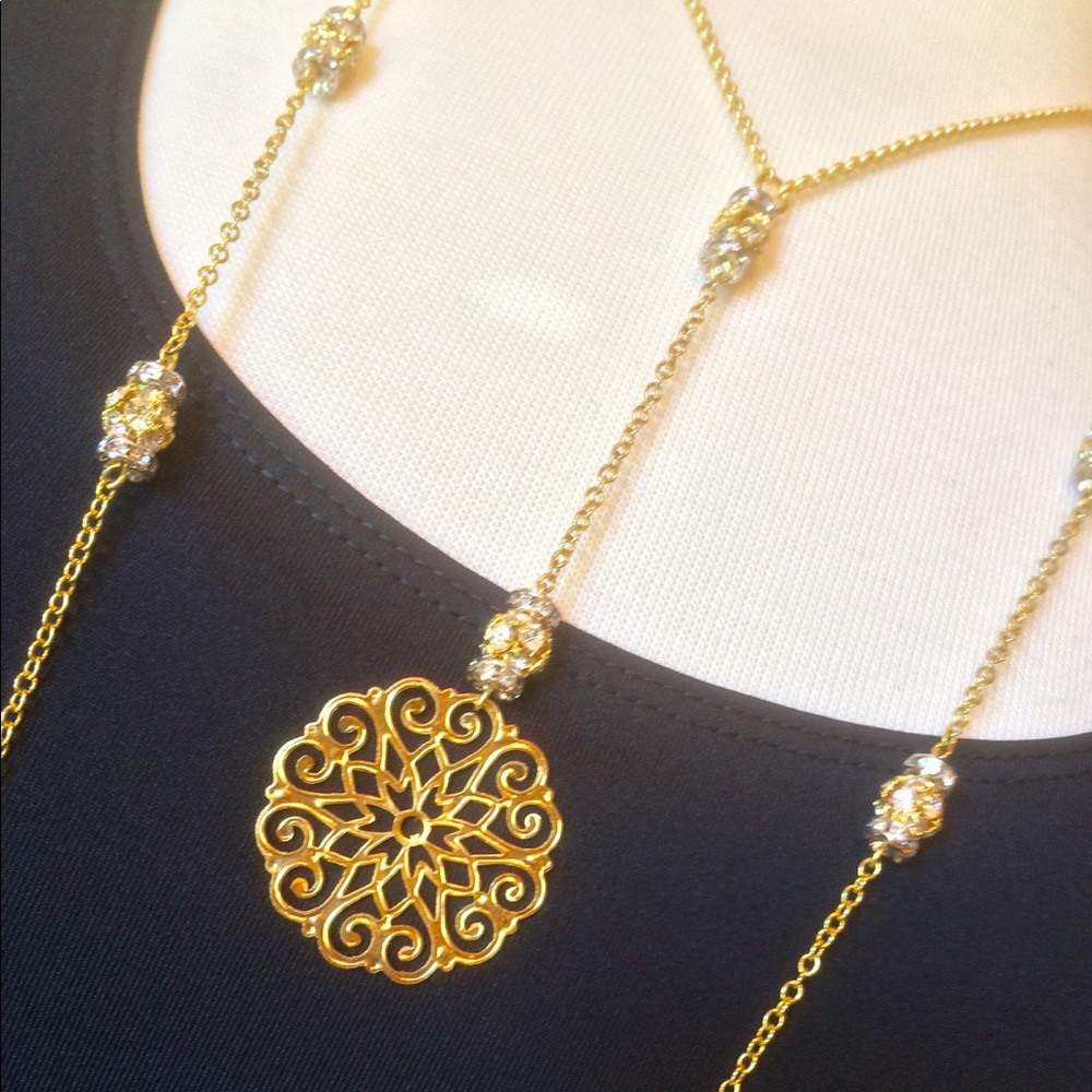 ⚜️Filigree Pendant ~ Y Lariat Necklace⚜️