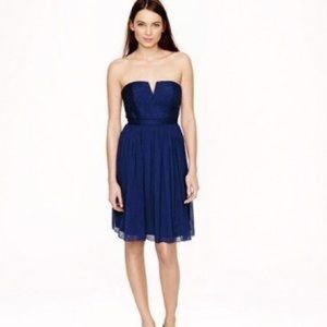 J.Crew Nadia Strapless Silk Chiffon Dress