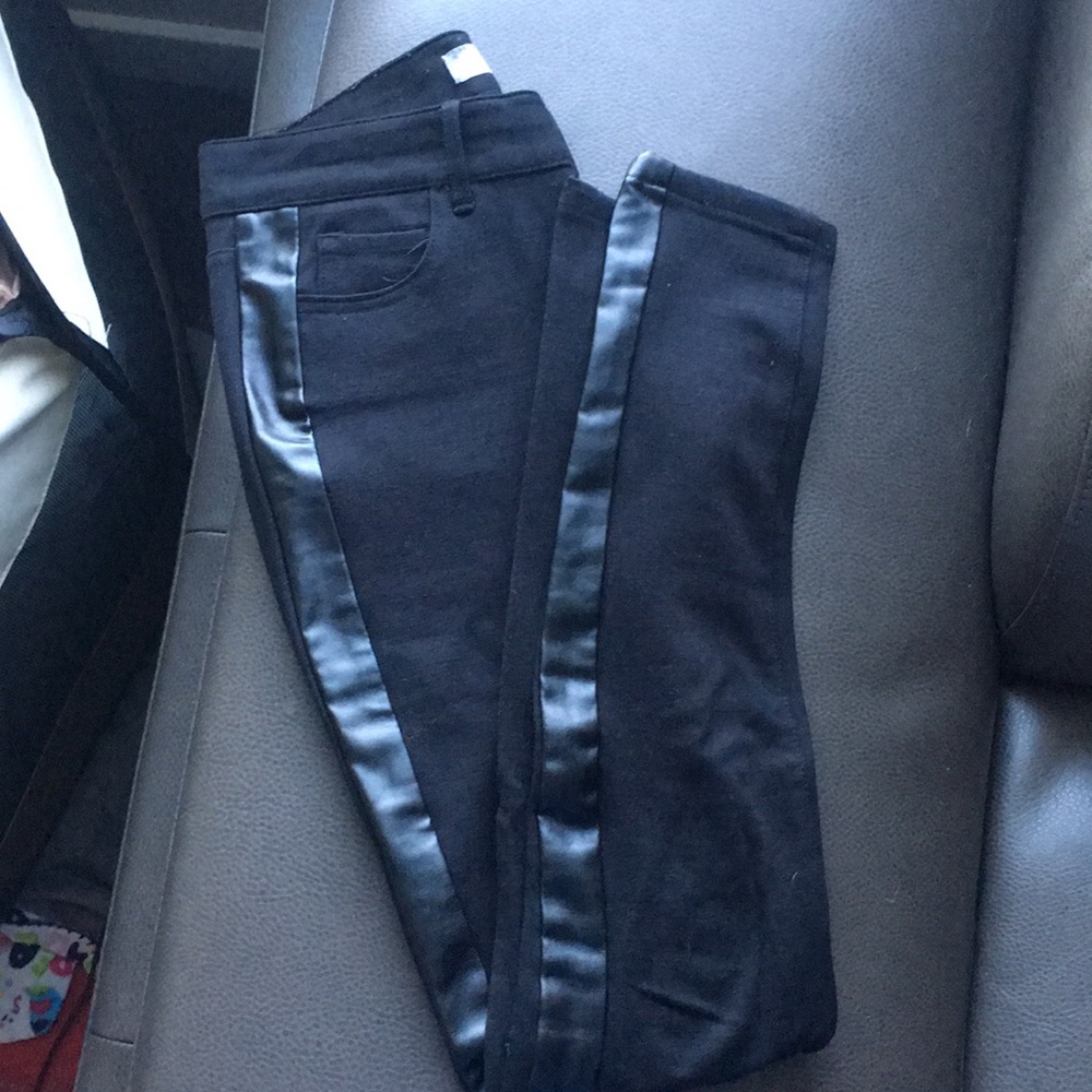 Paige stretch skinny pant with leather