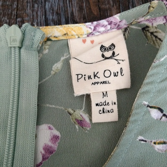 Pink Owl Floral Dress - Picture 2 of 6