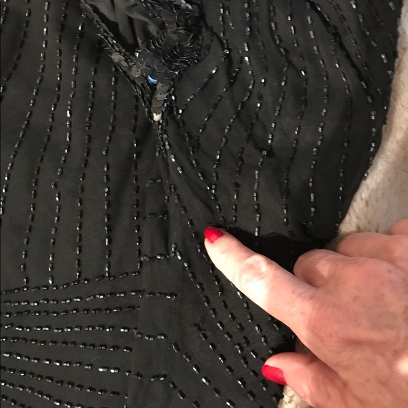 Beaded silk gown - Picture 6 of 8