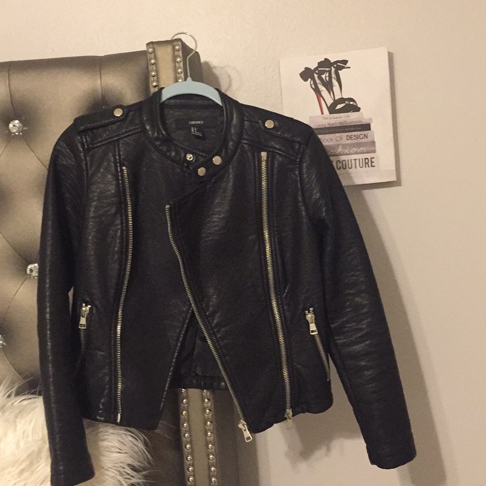 Faux leather jacket